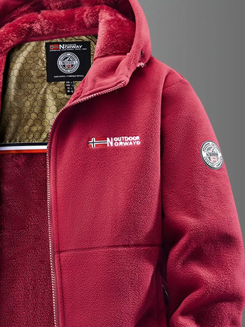 Montaracrest Nathaniel winter jacket in thermofleece with a high collar, front zipper, and quilted design for warmth and comfort.