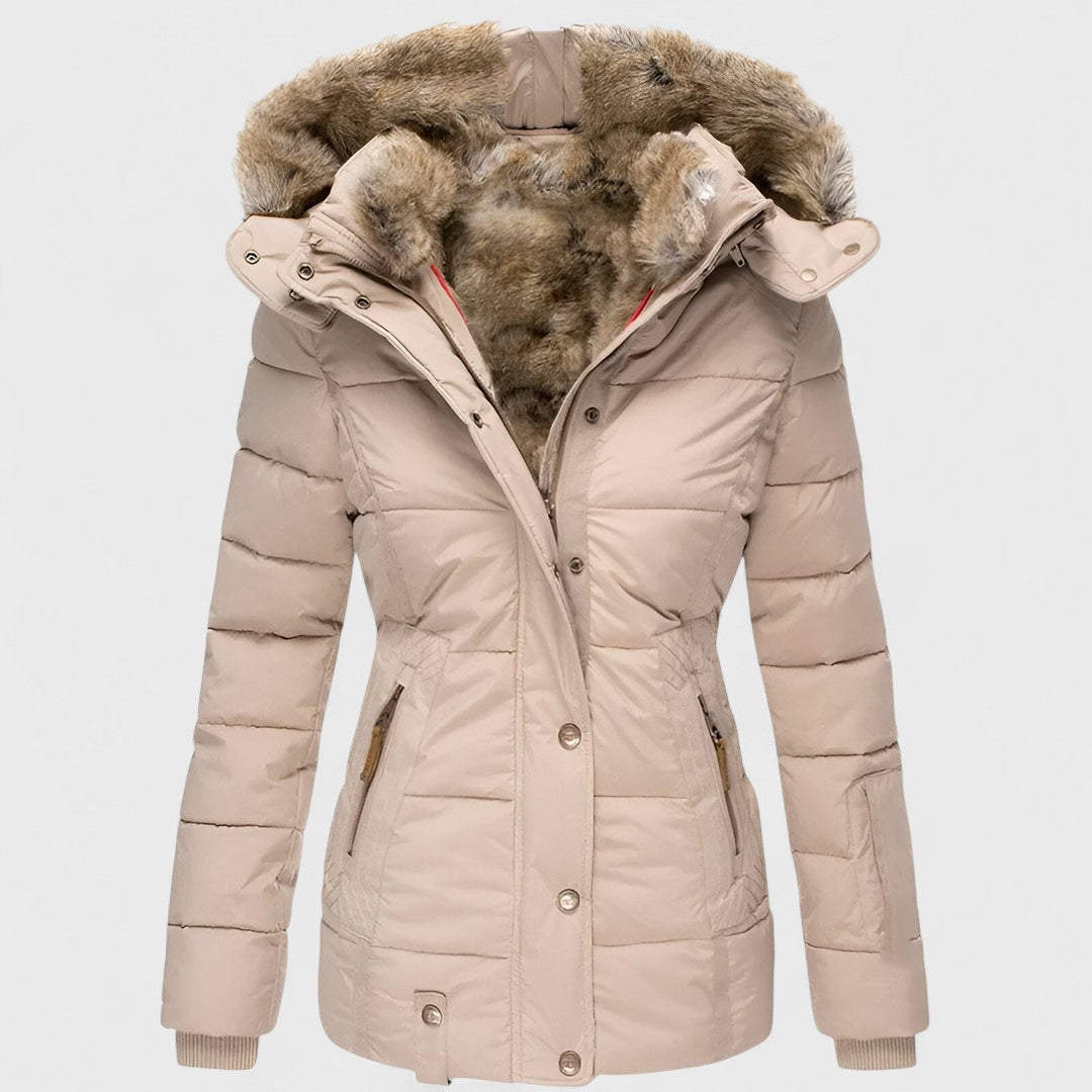 Annamarie - Puffer con cappuccio e design magro adatto - Montaracrest