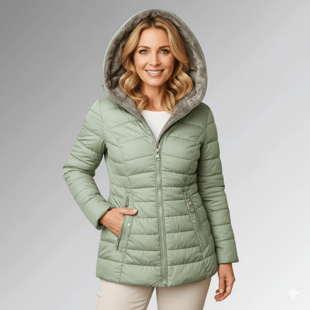 Montaracrest Gabrielle winter jacket with fleece lining, insulated and stylish outerwear for cold weather.