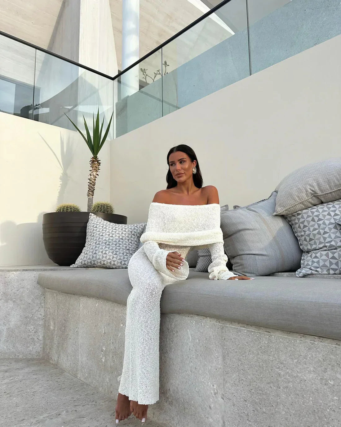 Ivory Drape Gown - Montaracrest