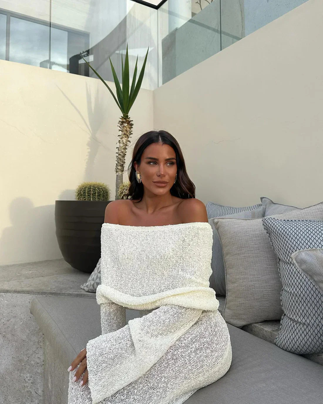 Ivory Drape Gown - Montaracrest
