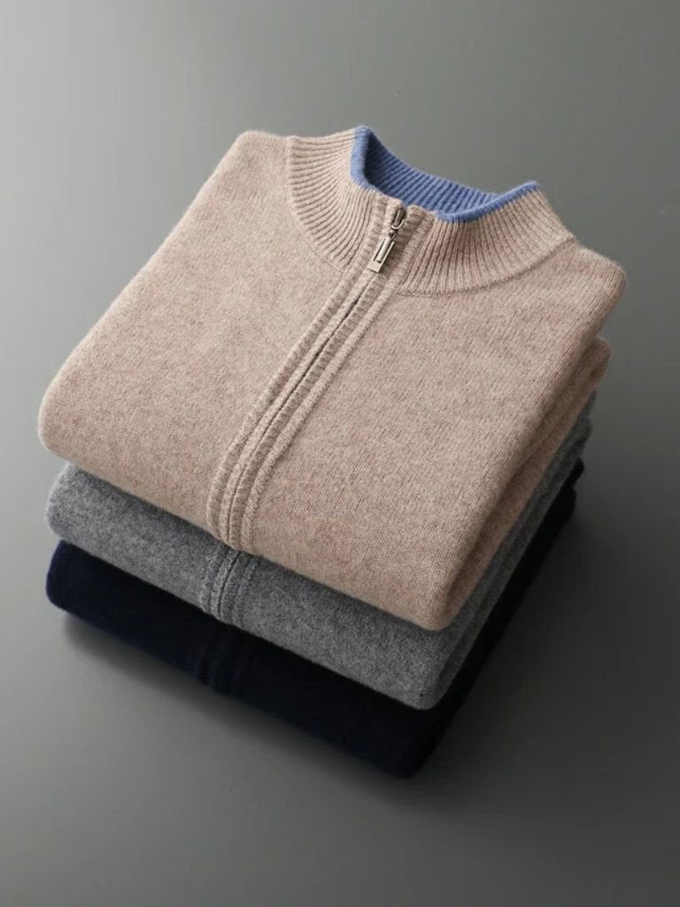 Montaracrest London Fog cashmere jacket with cross crown design, stylish and cozy outerwear for cold weather.