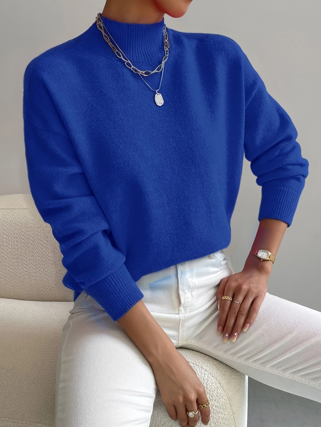 Elegant Montaracrest Seraphine turtleneck sweater in cozy, comfortable fabric, showcased on a model with a stylish, refined look.