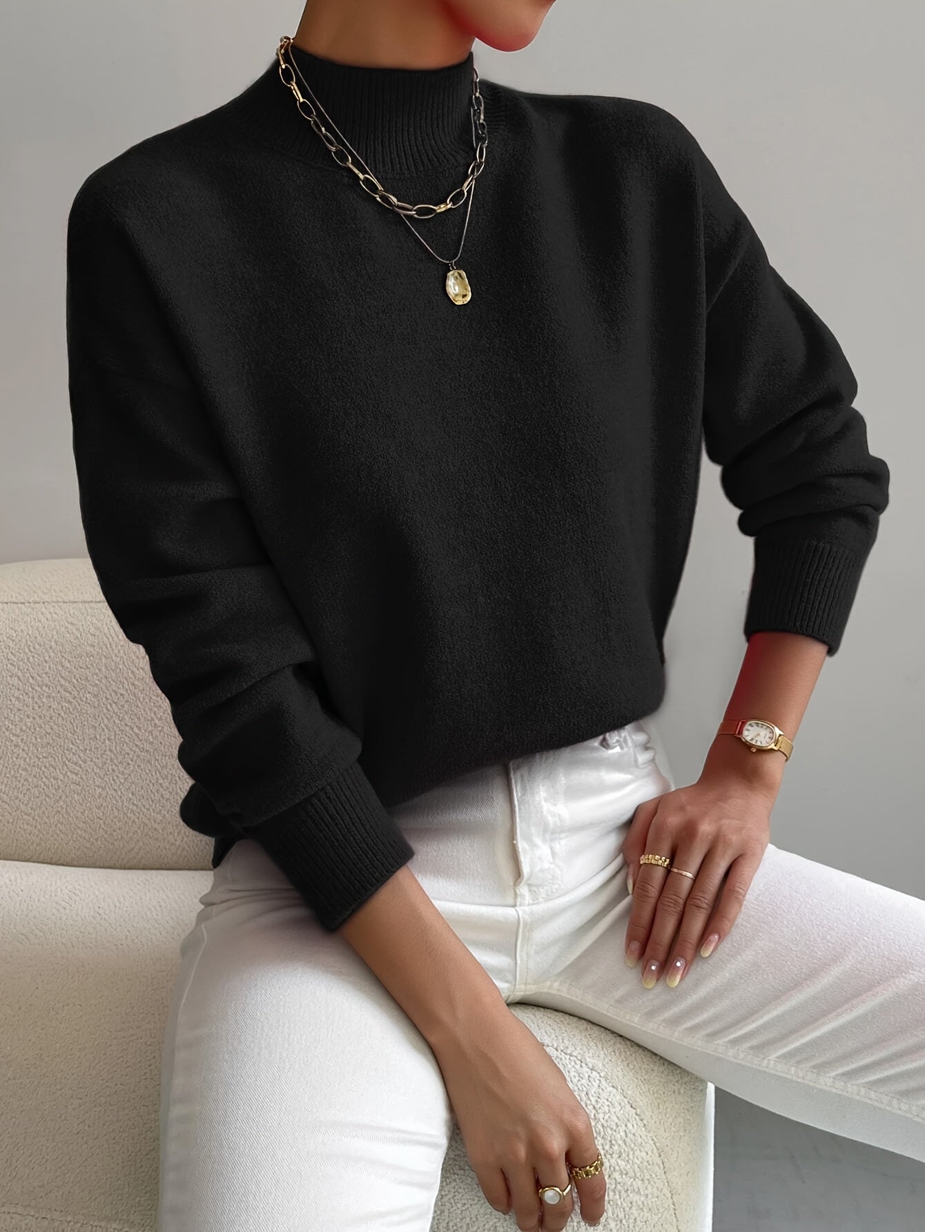 MAGLIONE SERAPHINE A COLLO ALTO - Montaracrest