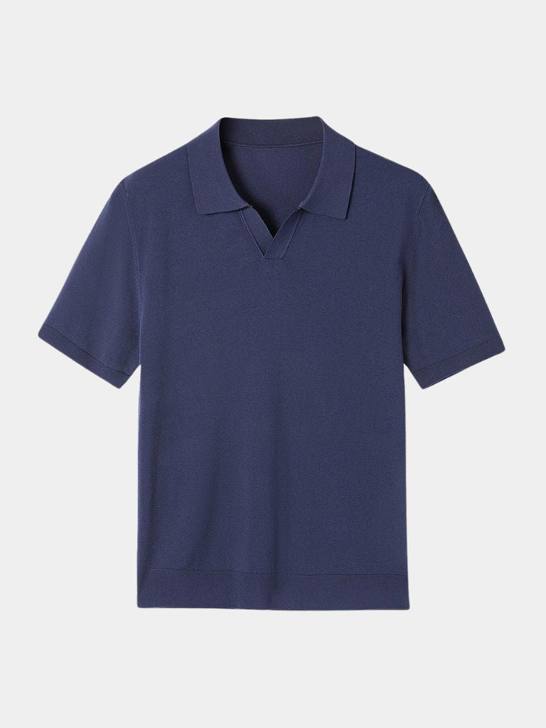 Navy Polo Classe Marina by Montaracrest featuring a classic design with a logo crest on the chest.