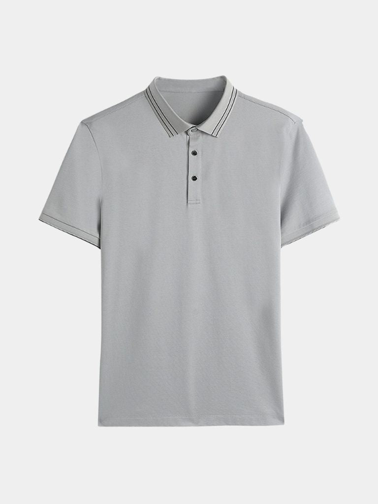 Montaracrest polo shirt with obsidian trim and cross crown detail, featuring a classic fit and stylish design.
