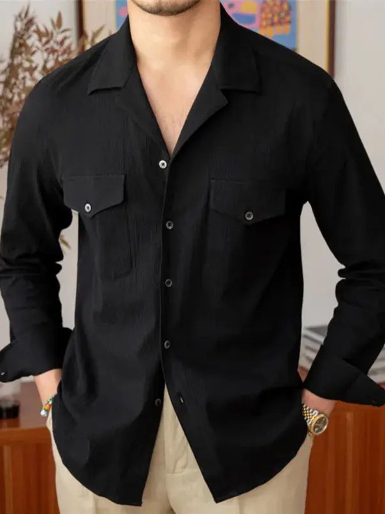 Montaracrest long-sleeve shirt featuring a classic design with a cross crown emblem on a sophisticated old-money style fabric.