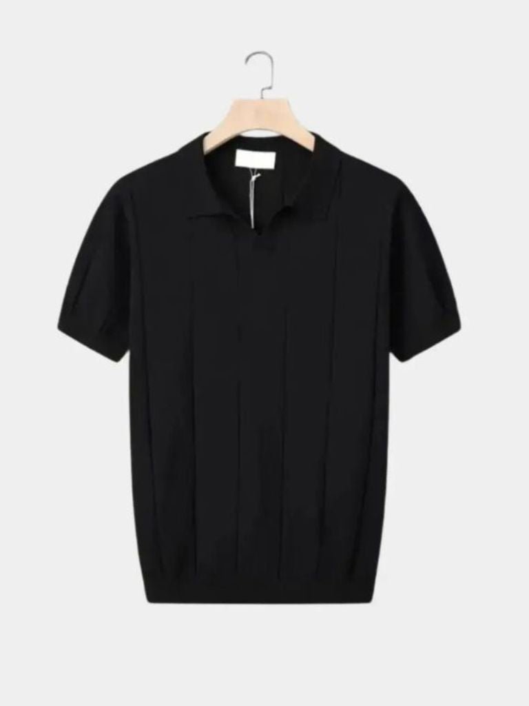 Montaracrest Portofino polo shirt with a cross crown logo, featuring a classic collar and short sleeves on a white background.