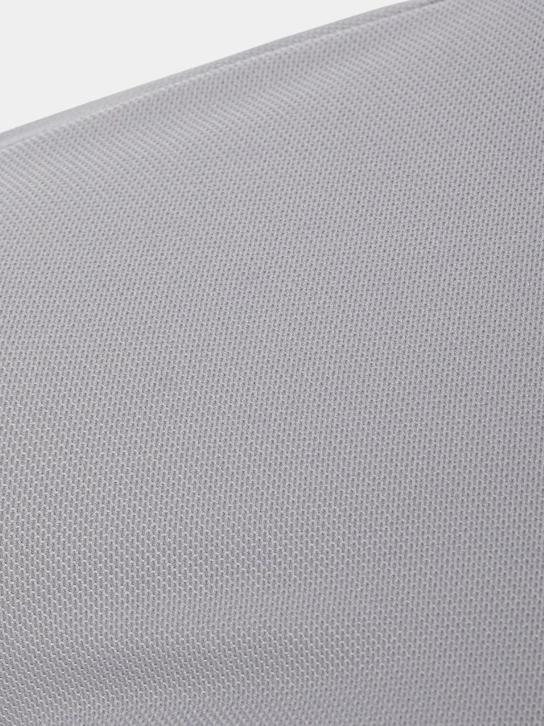 Steel grey Polo from Montaracrest featuring a collar and cross crown logo on the front, made from comfortable polo fabric.