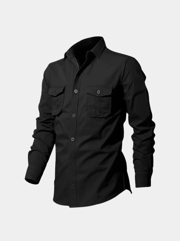 Vintage Montaracrest long-sleeve shirt with a cross-and-crown design, featuring a classic style and button-down front.