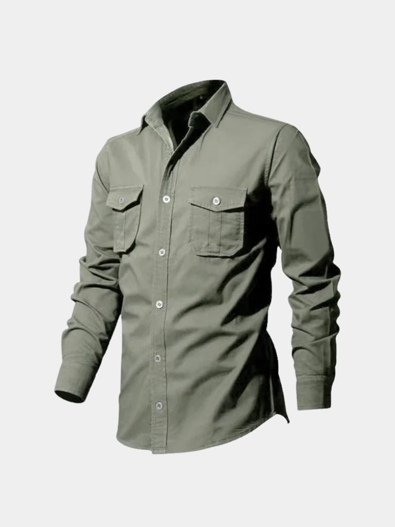 Vintage Montaracrest long-sleeve shirt featuring a cross and crown design, showcasing classic style and intricate fabric texture.