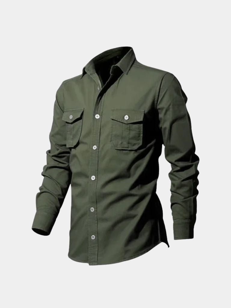 Vintage Montaracrest long-sleeve shirt with a cross crown design, featuring classic style and detailed fabric.