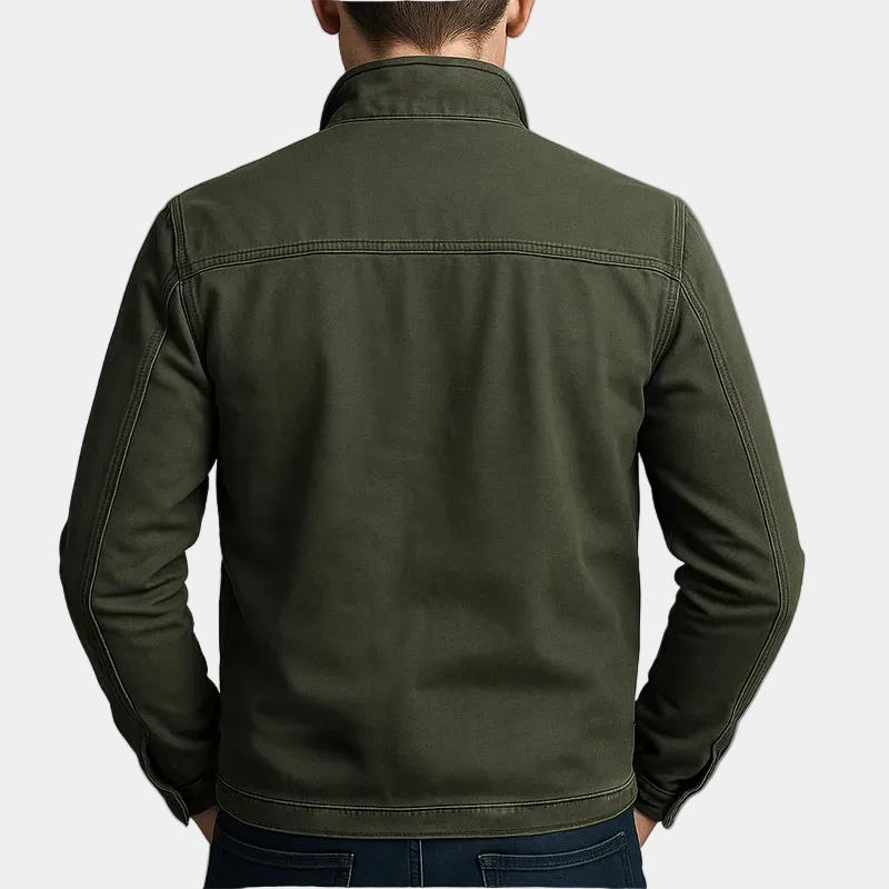 Cotton vintage zip-up jacket from Montaracrest Denvera collection, featuring a stylish design and classic fit.